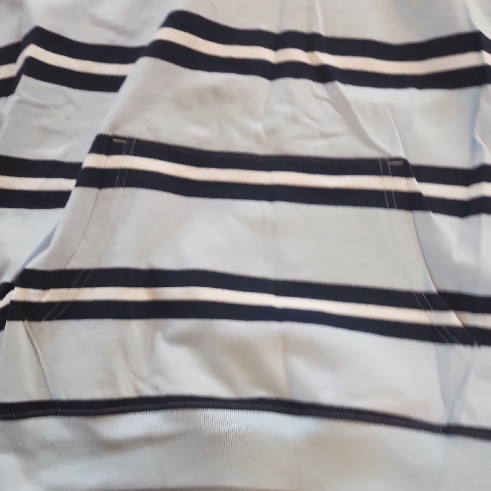 Old NAVY Classic Striped Blue and Black Men's Hoodie Large - Picture 8 of 17